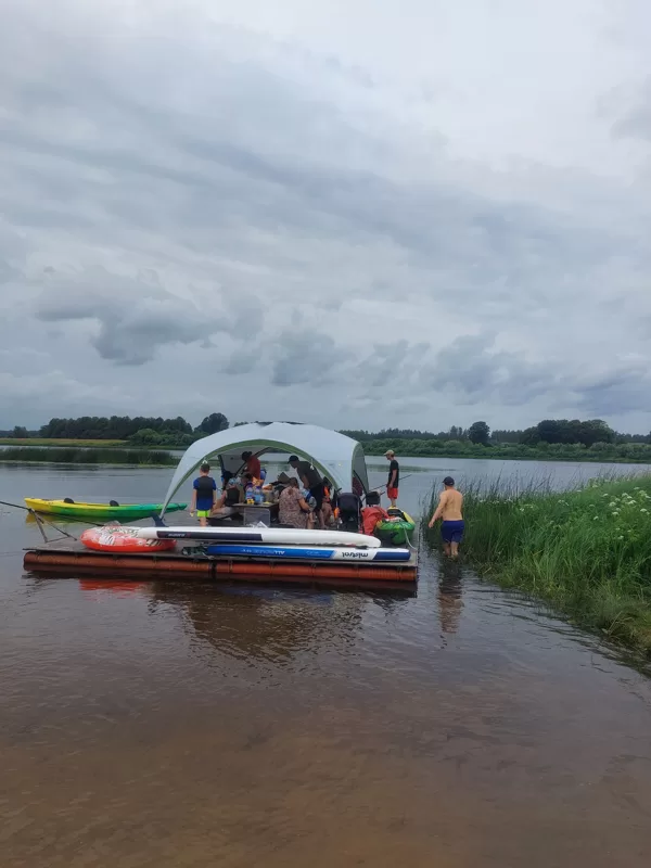 Raft on the Daugava