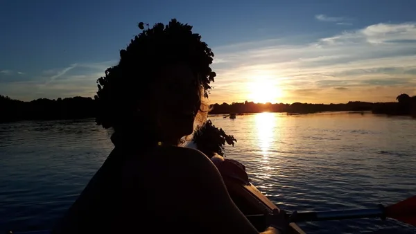 The magic of a midsummer sunset on the Daugava